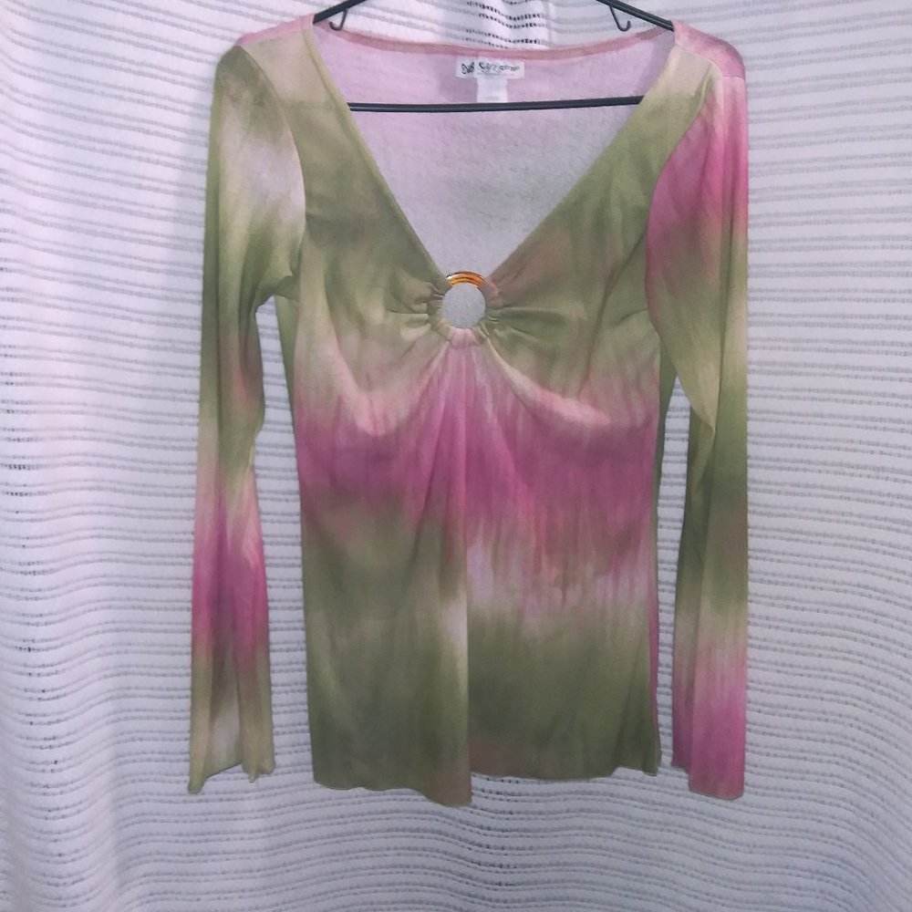 FAIRY- LONG SLEEVE MESH TOP